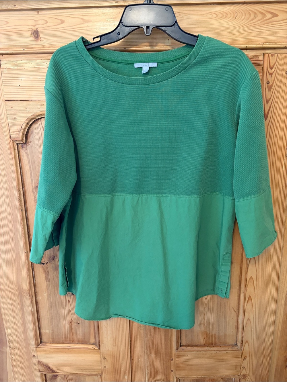 COS Green Crewneck Knit and Cotton Medium fit.